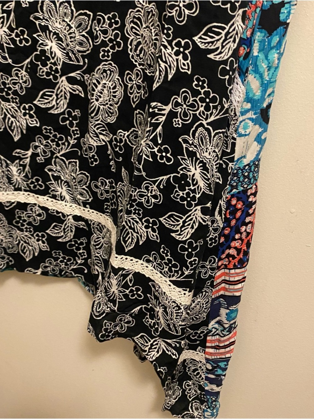 Stoosh Womens Boho Tank Top 3X 3XL Bust 54” Blue Black White Print New NWT $49 - Picture 5 of 10